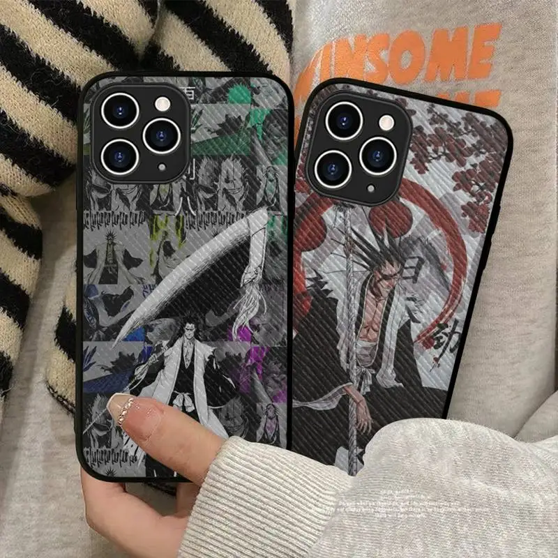 

Kenpachi Zaraki Bleach Anime Phone Case Hard Leather Case for iPhone 11 12 13 Mini Pro Max 8 7 Plus SE 2020 X XR XS Coque