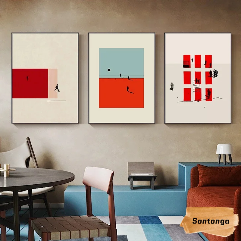 

Abstract Figure Back Art Space Sense Canvas Painting Porch Color Minimalist Modern Room Decoration Photo Humor Gifts HD Picture