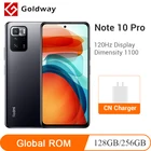 Смартфон Xiaomi Redmi Note 10 Pro, 128 ГБ256 ГБ, Восьмиядерный, экран 1100 дюйма FHD +, камера 64 мп, 120 мАч