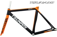 aluminum fixed gear frame fork tsunami 700c 6061 t6 fixie bike frame 52cm 54cm bicycle parts frameset high quality
