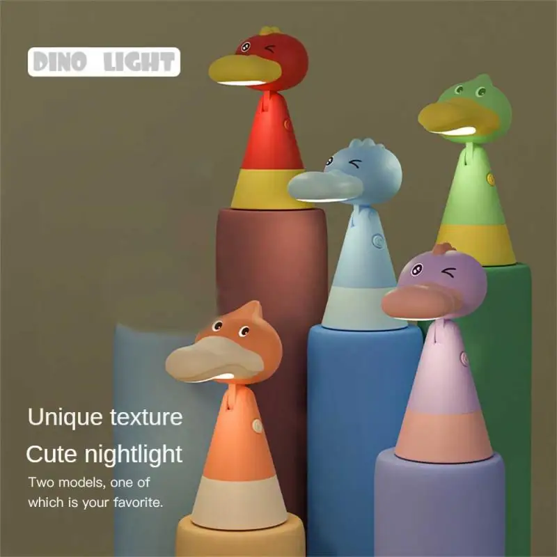 

Светодиодная лампа в виде мультяшного динозавра, ночная лампа в виде динозавра, настольная лампа с мультяшным рисунком, защита глаз, зарядка через Usb