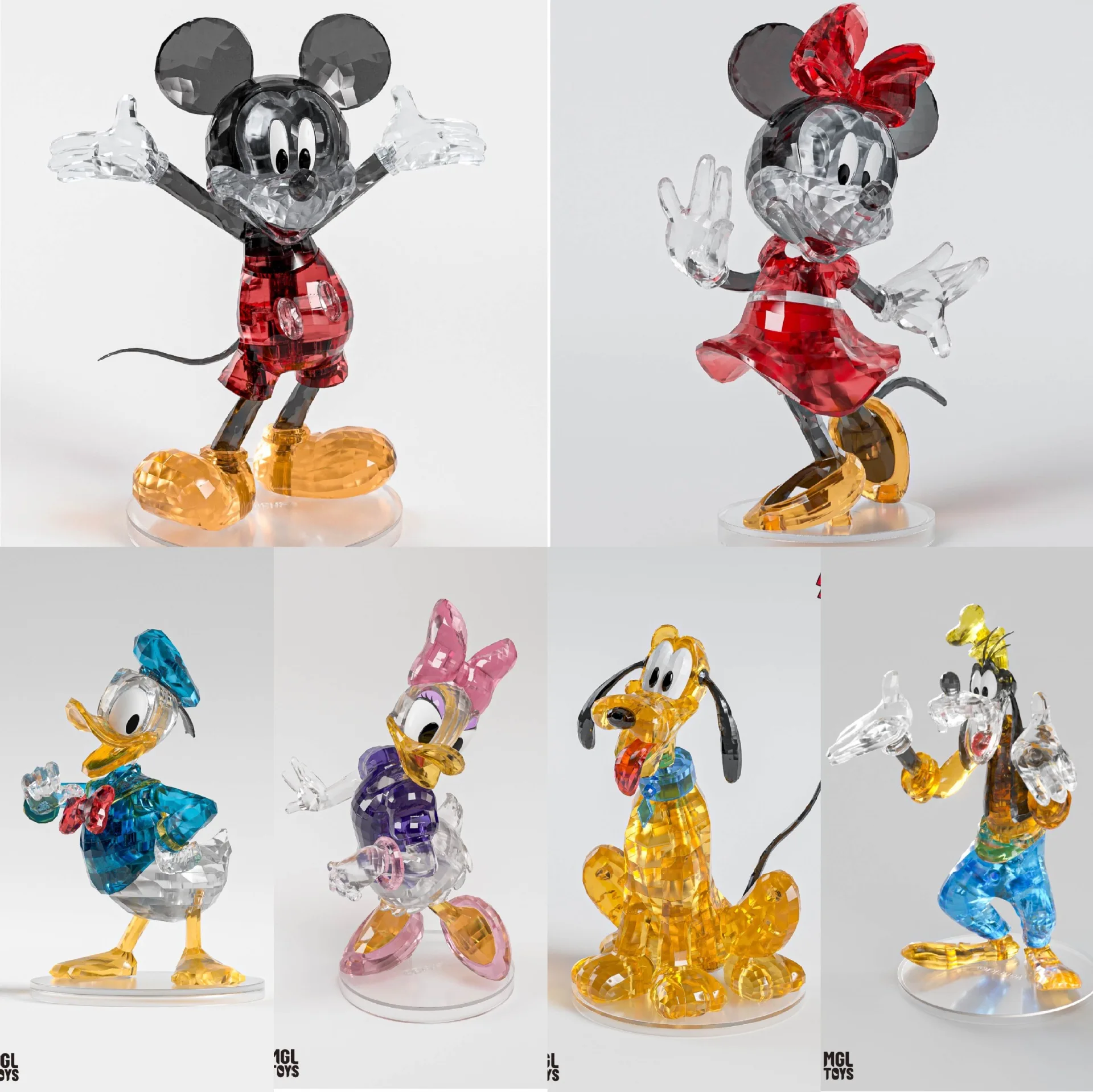 

Disney Mickey Magic House Crystal Building Blocks Three-dimensional Assembled Model Toys Adult Children's Educational Toys Gift