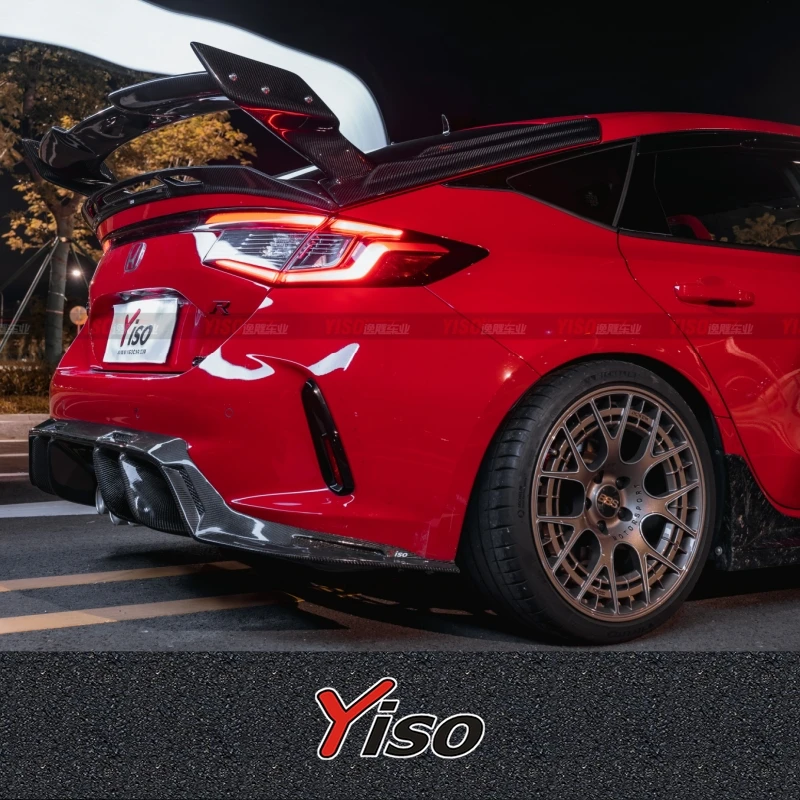 Фото Подходит для TypeR FL5 YISO BATKING: карбоновый задний спойлер, модифицированный задний спойлер-диффузор TypeR FL5. №4
