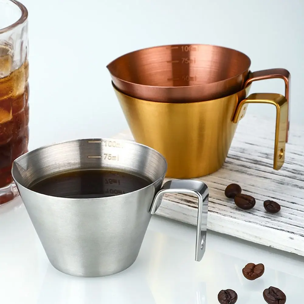 Чашка для эспрессо из нержавеющей стали 304 с ручкой небольшой размер