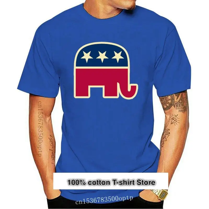 

Camiseta para hombre, camisa Unisex de moda, elefante, partido política, ala derecha, conservador
