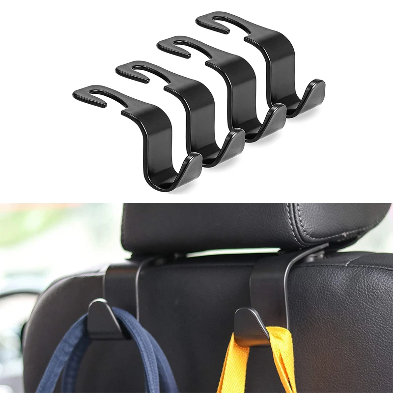 

4/2/1Pcs Car Seat Back Hook Hanger Bags Holder Headrest Mount Hook Storage Organizer Car Internal Accessories