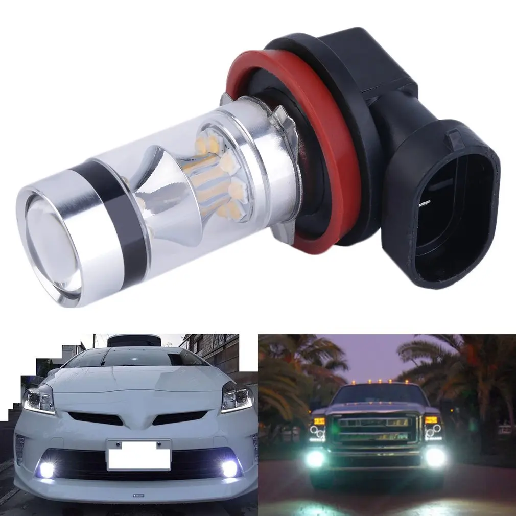 

Super Bright 100W LED Fog Light 1000LM H11 Car Vehicle Head Light Car Side Wedge Tail Light High Power Lamp Bulb Fast Delivery