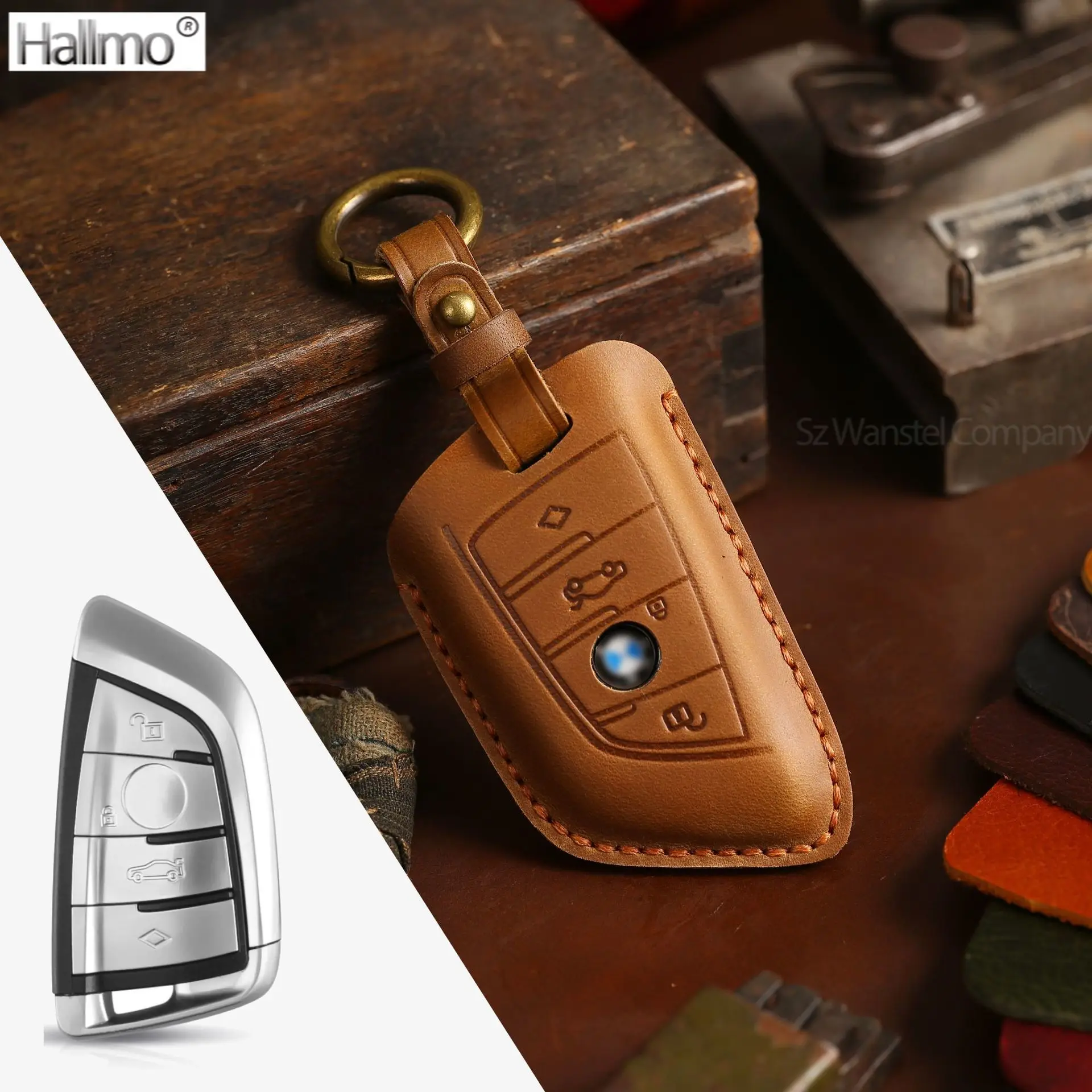 

Кожаный чехол для автомобильного ключа, чехол для BMW 1 2 3 4 5 6 7 серии X1 X3 X4 X5 X6 F30 F34 F10 F07 F20 G30 F15 F16 G20 G05