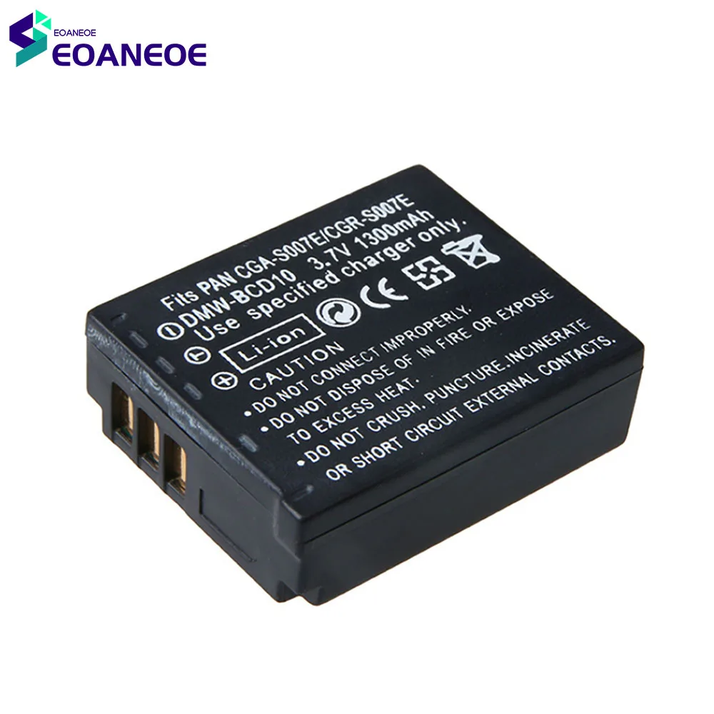 2022 Новый 3,7 V 1300mAh WH Литиевый ПЕРЕЗАРЯЖАЕМЫЙ Аккумулятор для камеры, литий-ионные батареи для Panasonic CGA-S007E