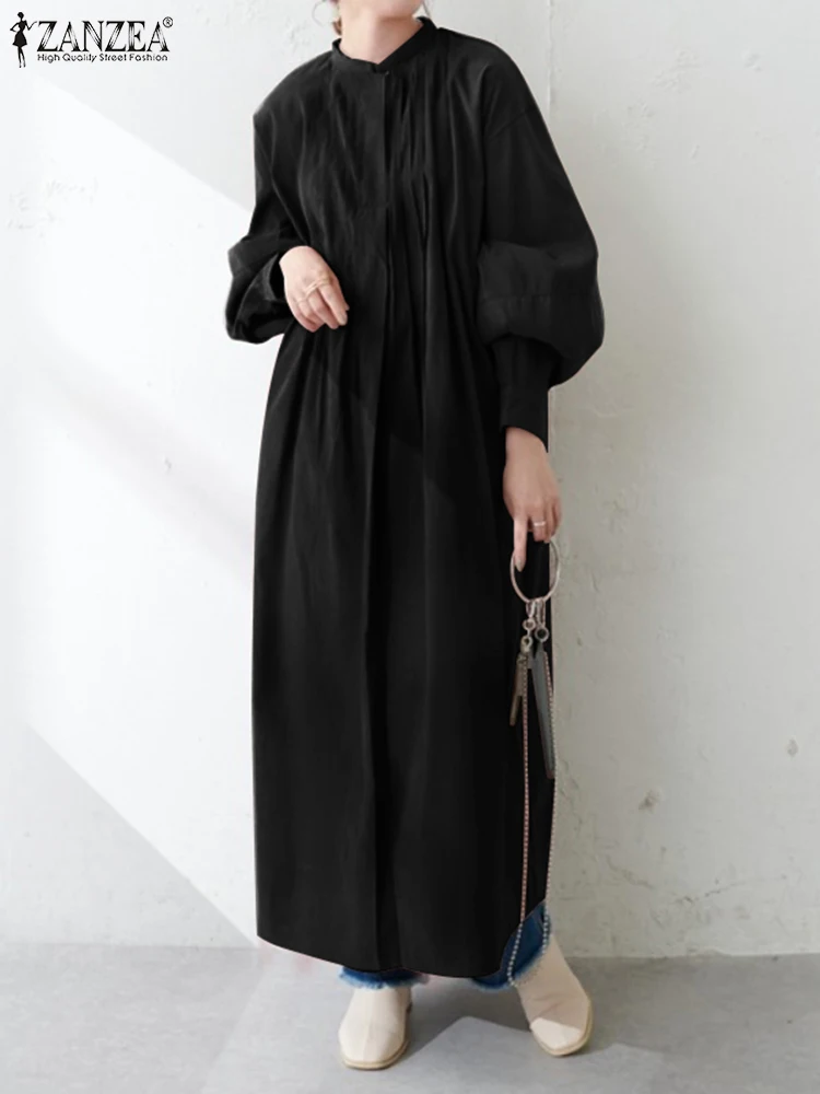 Платье ZANZEA женское с длинным рукавом Модный повседневный элегантный сарафан