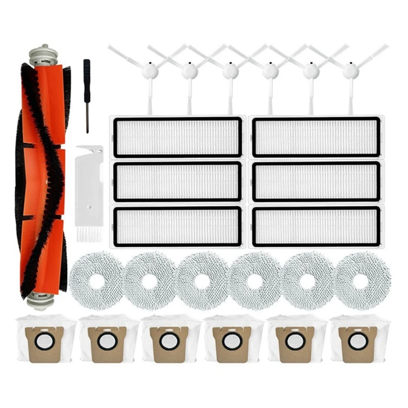 

For Xiaomi Robot Vacuum X10+ / B101CN/ Dreame L10S Ultra / S10 Pro Main Side Brush Hepa Filter Mop Cloth Dust Bags Parts