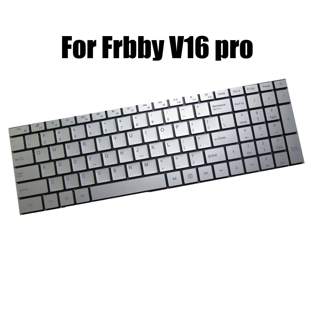 Клавиатура для ноутбука с подсветкой для Frbby V16 pro, США, серебристая, новая (art.: 3920da126dd46) - 3920da126dd46