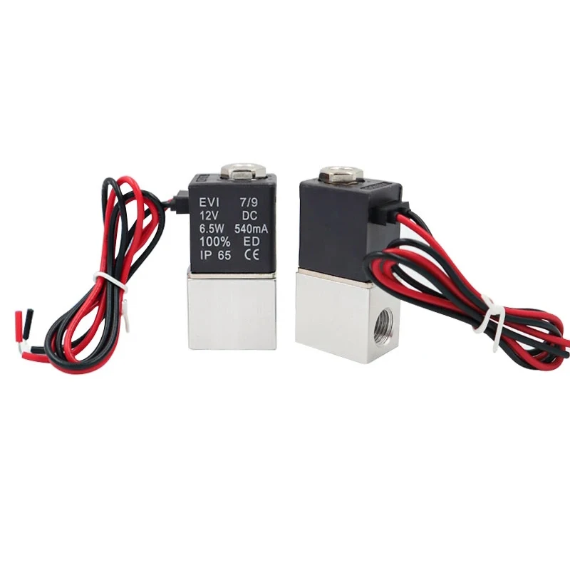 

Клапан компрессора 1/4 дюйма, нормально закрытый пневматический алюминиевый электромагнитный клапан 12 в 24 В, напряжение для воздушного, водного масла