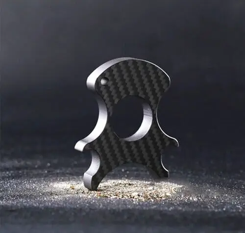 

New Carbon Fiber Key Chain Pendant EDC Portable Pocket Tools Ring 12mm Thick Multi function Tools