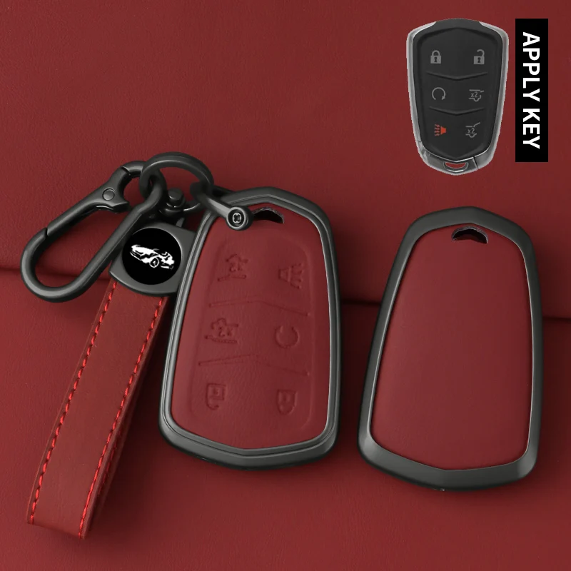 

Кожаный чехол для ключей от автомобиля с 3 4 5 6 кнопок для Cadillac SRX 2015 2016 ATS CTS CT6 XT5 XTS, защитный чехол для брелка