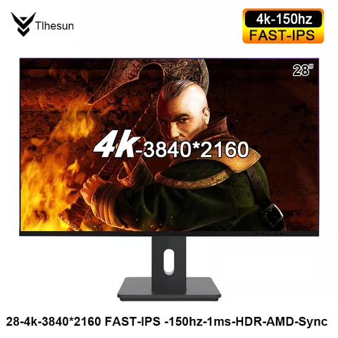 28 дюймовый монитор 4K 144 Гц/152 Гц FAST-IPS компьютерный игровой монитор, 1MS-HDR HDMI/DP - разрешение 3840*2160