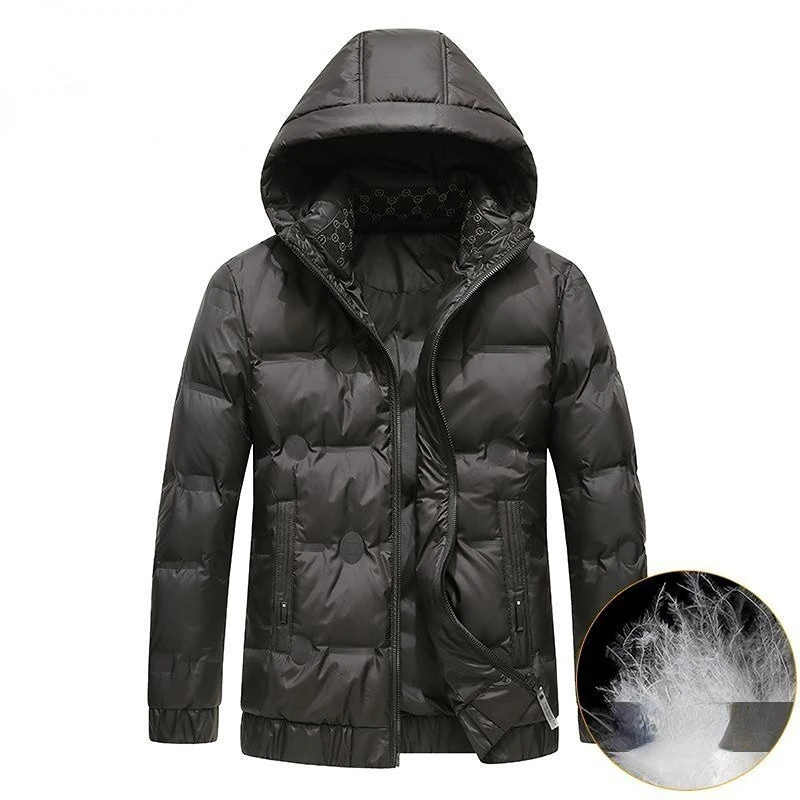 

Осенняя модная светильник Кая тонкая однотонная куртка большого размера 6XL, мужская повседневная куртка на белом утином пуху с воротником-стойкой, пальто Q63