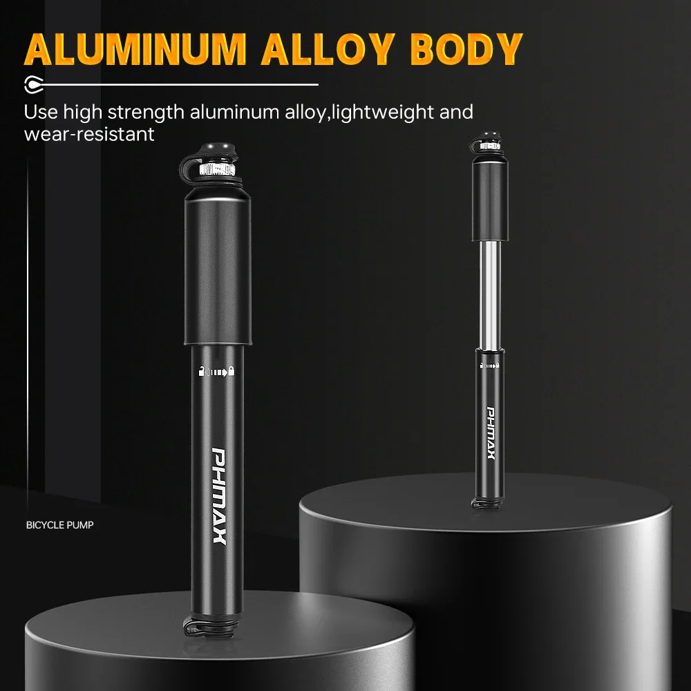 PHMAX Мини-насос из алюминиевого сплава высокого давления велосипедный