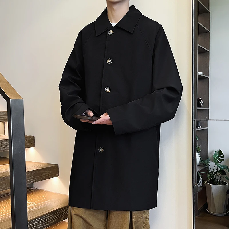 Мужская повседневная однобортная ветровка IEFB Минималистичная модная трендовая