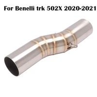 for benelli trk 502x 2020 2021 51mm motorcycle exhaust middle connect link pipe slip on stainless steel escape moto parts