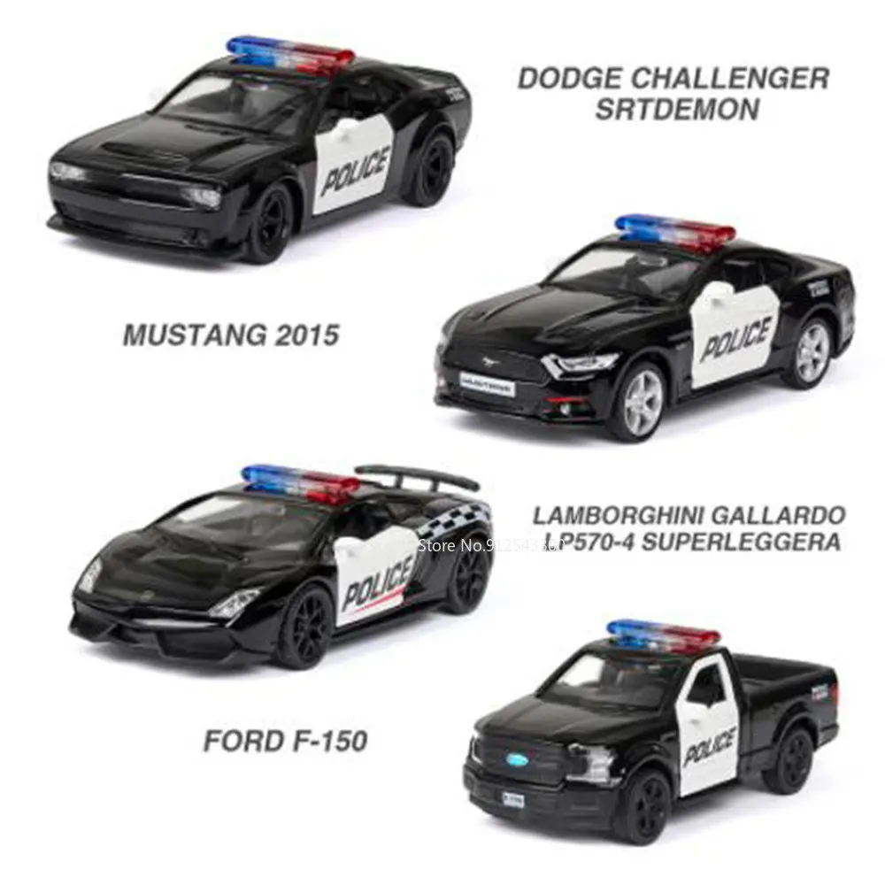 

RMZ City 1/36 литые полицейские игрушечные автомобили модели Lamborghini Challenger с 2 дверями открытые металлические спортивные автомобили для детей игр...