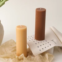 woolen texture cylinder diy soy candle home decoration handmade scented candles aromatherapy romantic dinner