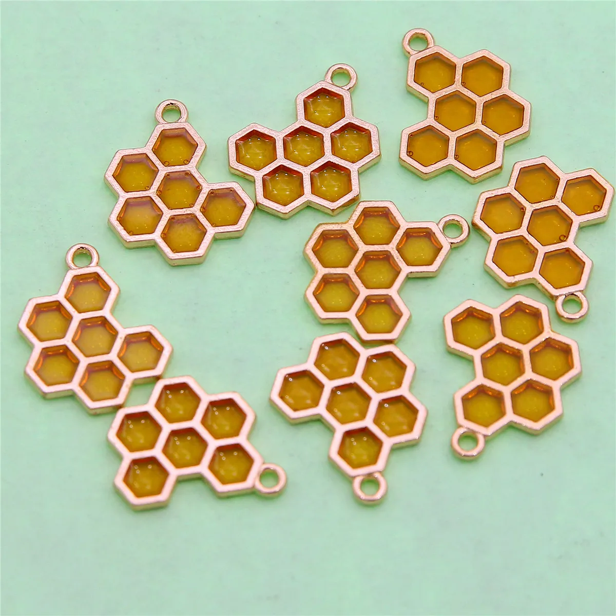 10 шт. 21*17 мм сотовая эмалевая подвеска с Сотами сделай сам серьги ожерелье брелок