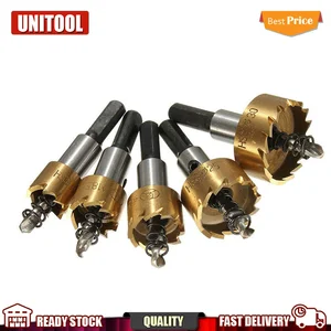 5 шт. HSS Набор отверстий для пилы нержавеющая сталь сплав металла Фрезерные фрезы Набор сверл 1618.5202530 мм с 5 шт. ключи