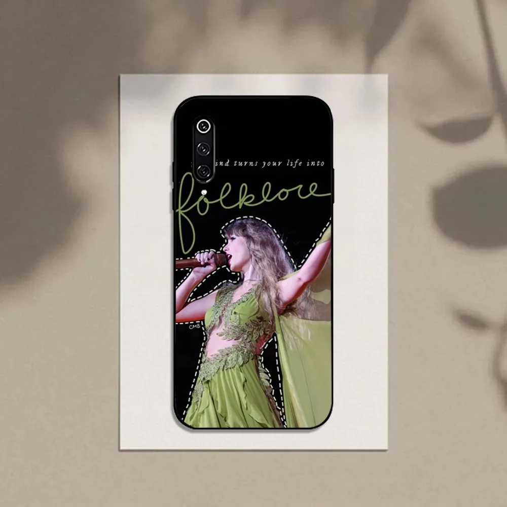 T-Taylor Singer S-Swift Phone Case For Xiaomi 11 Redmi Note 5G 8T 9A 9 10T Note8Pro Note9 12SUltra Black