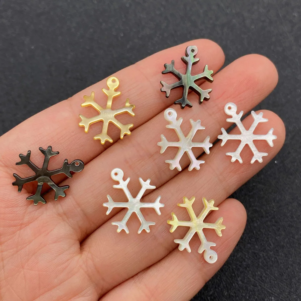 

Exquisite Natural Sea Shell Snowflake Pendant 14x18mm Charm Fashion Jewelry Making DIY Necklace Earrings Bracelet Accessories