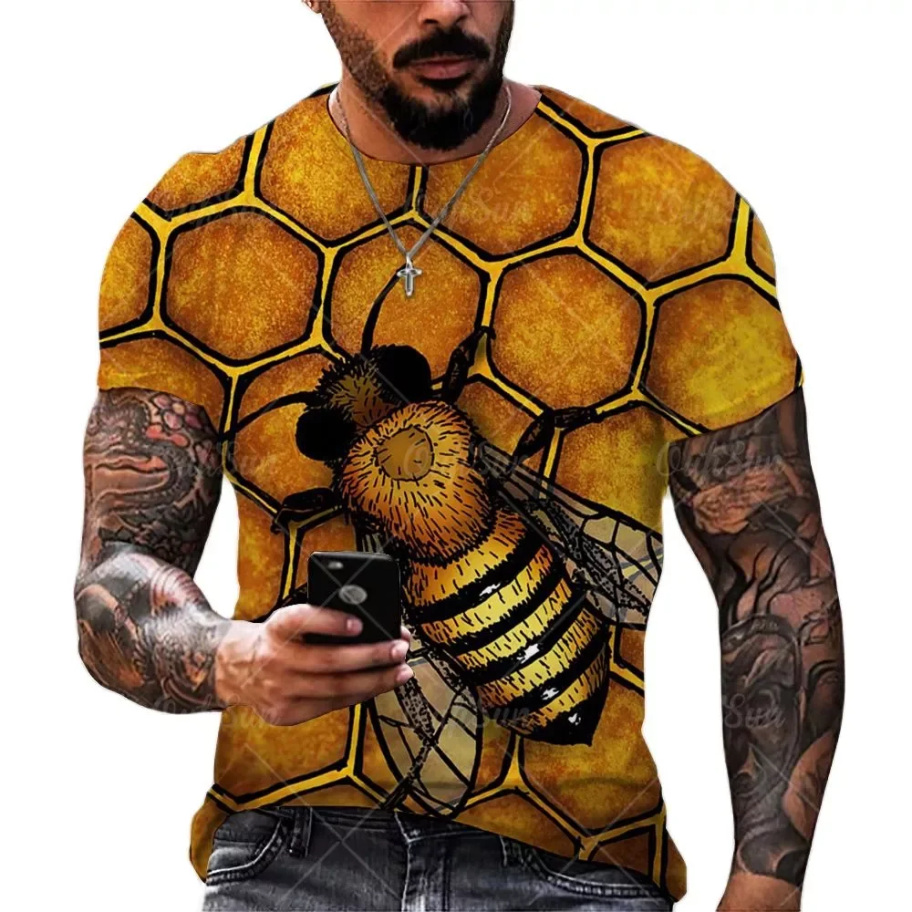 

NEW IN Men/Women 3D Print T shirts Good Quality Fashion Breathable Comfortble Bee Street Loose Short Sleeve O-Neck Tops Tees 6XL