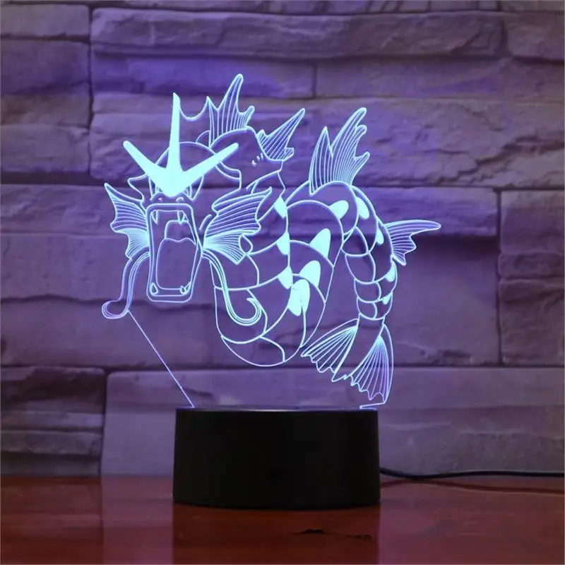 

41Style Pokemon Pikachu Charizard Anime Figures 3D Led Night Light Changing Model Action Logo Lampara Collection Brinquedos Figm