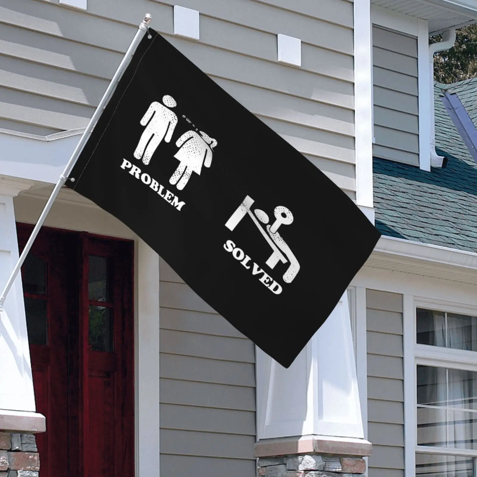 Флаг "Проблема решена" для тренировок в тренажерном зале, бодибилдинга, декора на день рождения, яркий цвет на продвижение.