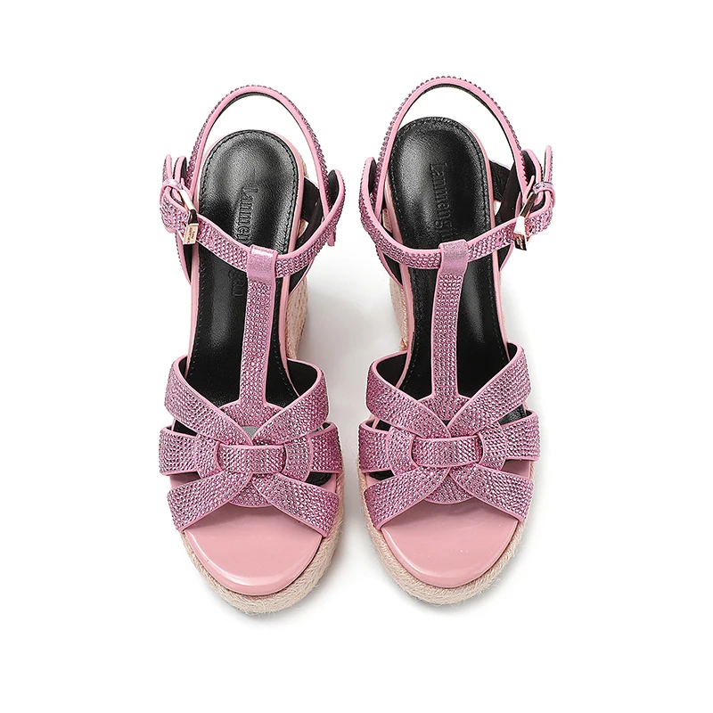 Fashion Classic Casual Super High Heel Hot Diamond Women's Sandals Wedding Party Fish Mouth Shoes Luxury Brand Sexy Single Shoes