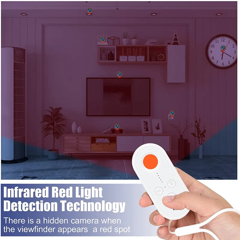 anti spy rf signal scanner portable full range hidden camera detector magnetic gps tracker wireless mini audio gsm bug finder free global shipping
