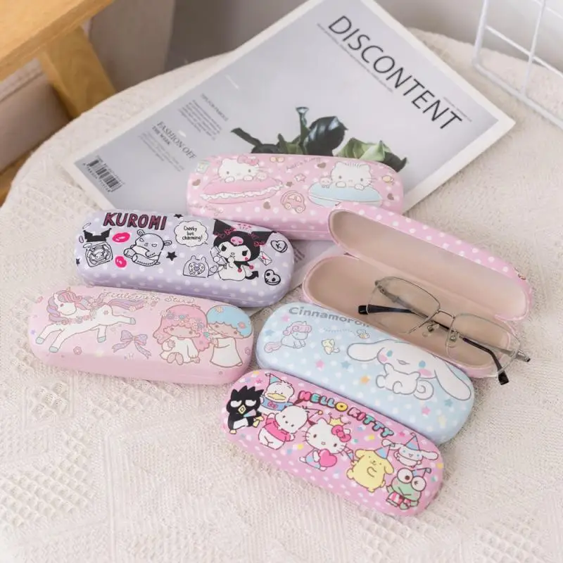 Cartoon Anime My Melody Kuromi Cinnamoroll Glasses Case Cute PU Myopia ...