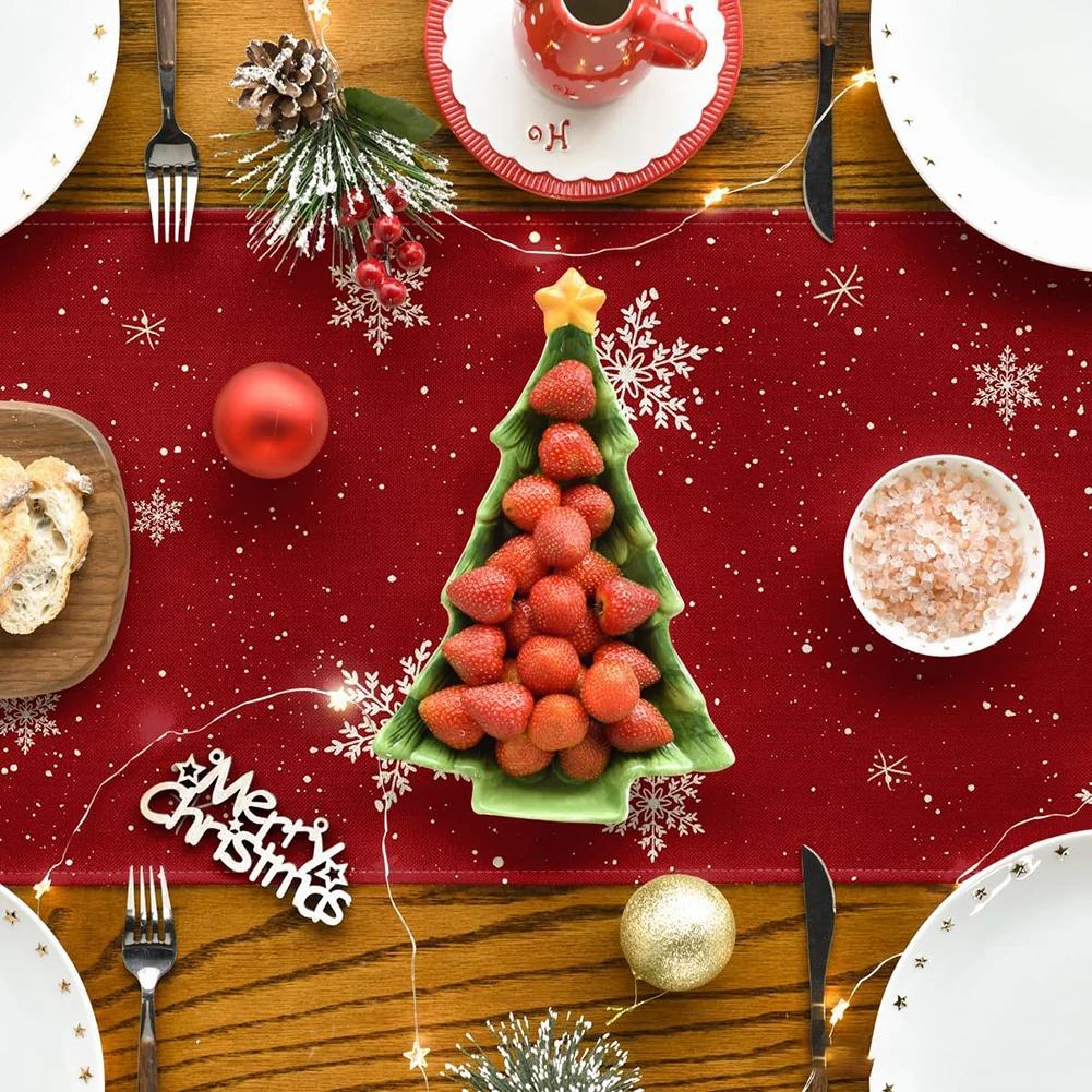 Подставки для рождественской елки льняные нескользящие коврики стола