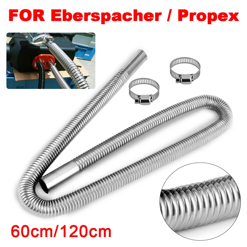 

60cm 120cm Air Parking Heater Exhaust Pipe Stainless Steel LD 2.5CM Tube Gas Vent Hose For Eberspacher And Propex Heaters