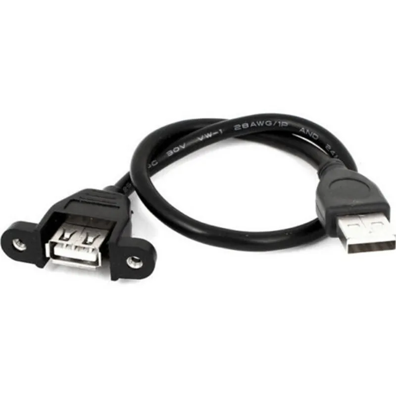 

Кабель-удлинитель с винтовым замком, 60 см, USB 2,0