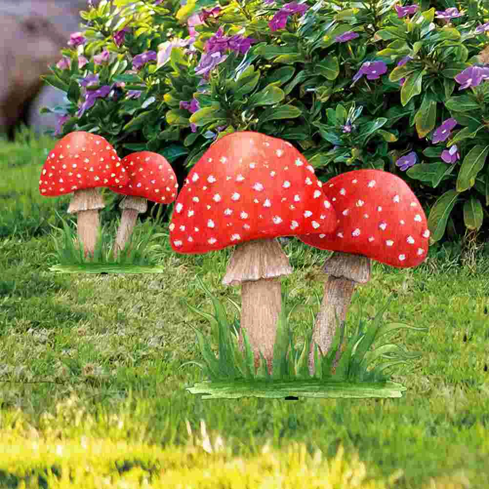 

Mushroom Shape Garden Stake Mushroom Inserted Ornament Lawn Mushroom Stake Sign