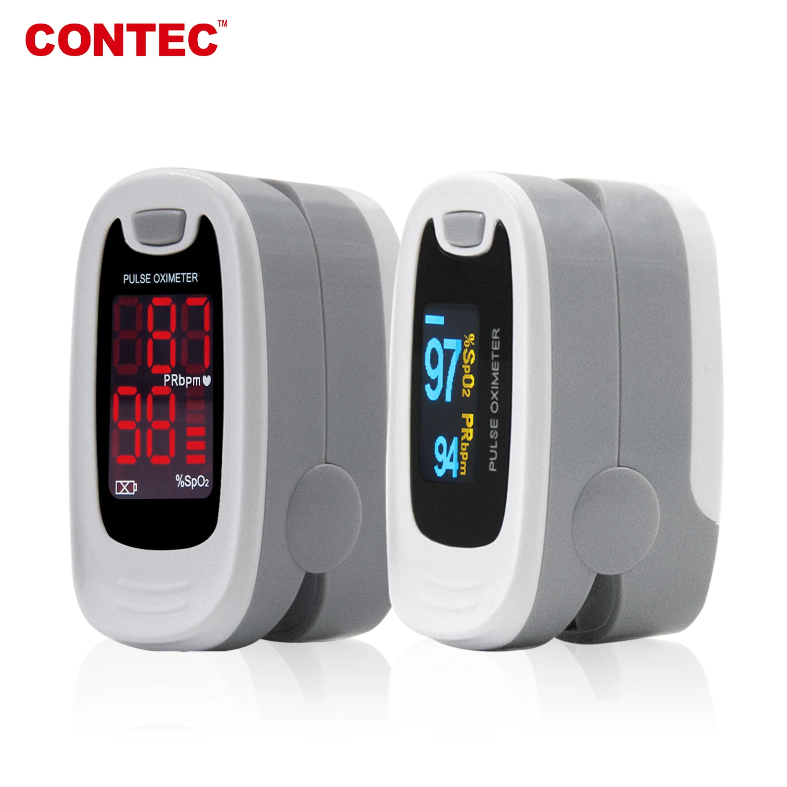 

CONTEC Finger Pulse Oximeter Blood Oxygen Saturation Meter Heart Rate Monitor OLED Oximetro de dedo Monitor Health Care LED