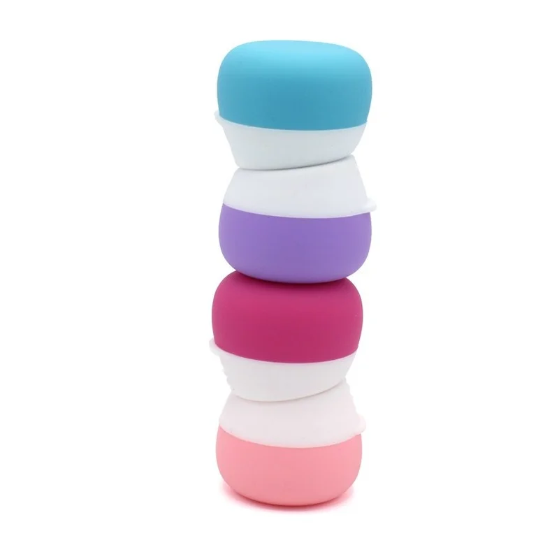 

Hot Sales 2022 4pcs 25ML Travel Box Silicone Pill Box Cream Bottle Travel Pill Sunscreen Storage Box