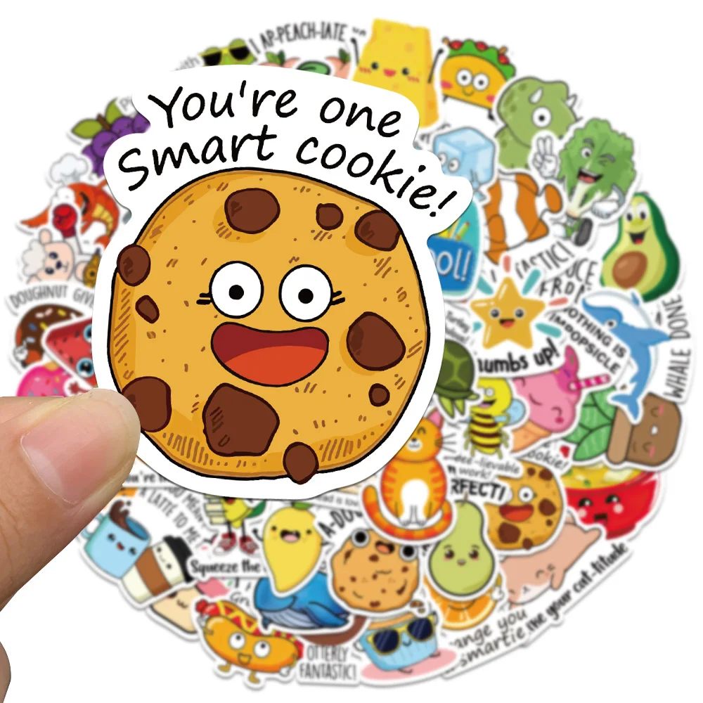 

50PCS Reward Stickers Fun Incentive Kids Toy Sticker Cute Pattern Animals Cartoon Decals School Teacher Supplies Child's Gift