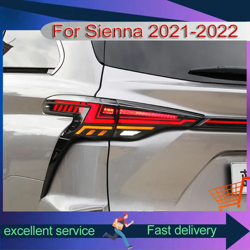 Стайлинг автомобиля для Toyota 2021-2023 SIENNA модернизированный задний фонарь DRL