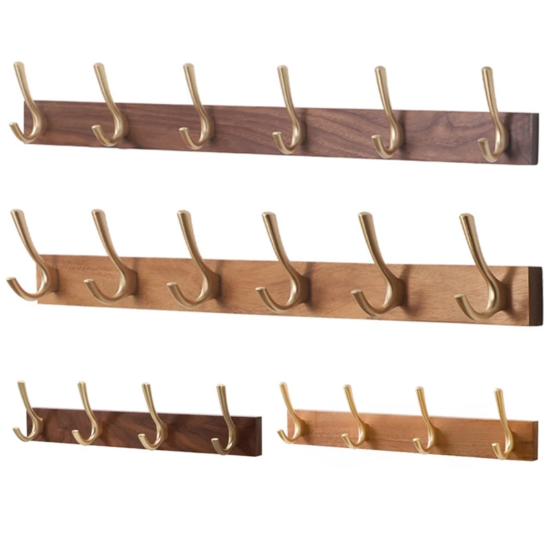 

Solid Wood Coat Hooks Clothes Hooks Creative Free Punch Coat Hooks Coat Rack Behind The Door Wall Hooks