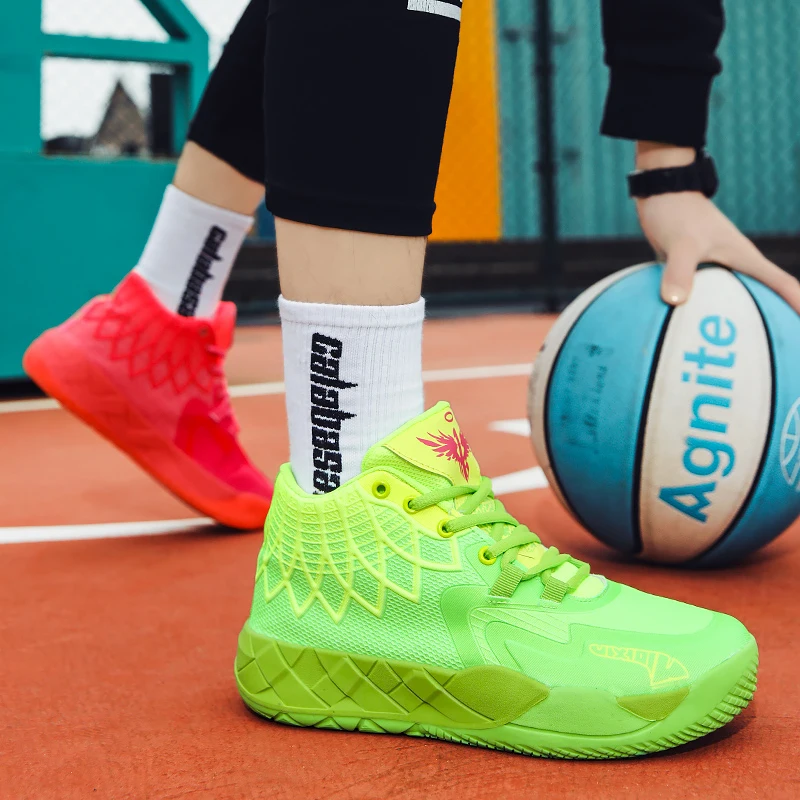 Professional Boys Basketball Training Shoes Outdoor Sport Shoe Couples Wearable Basketball Boots Men Women High Top Sneakers