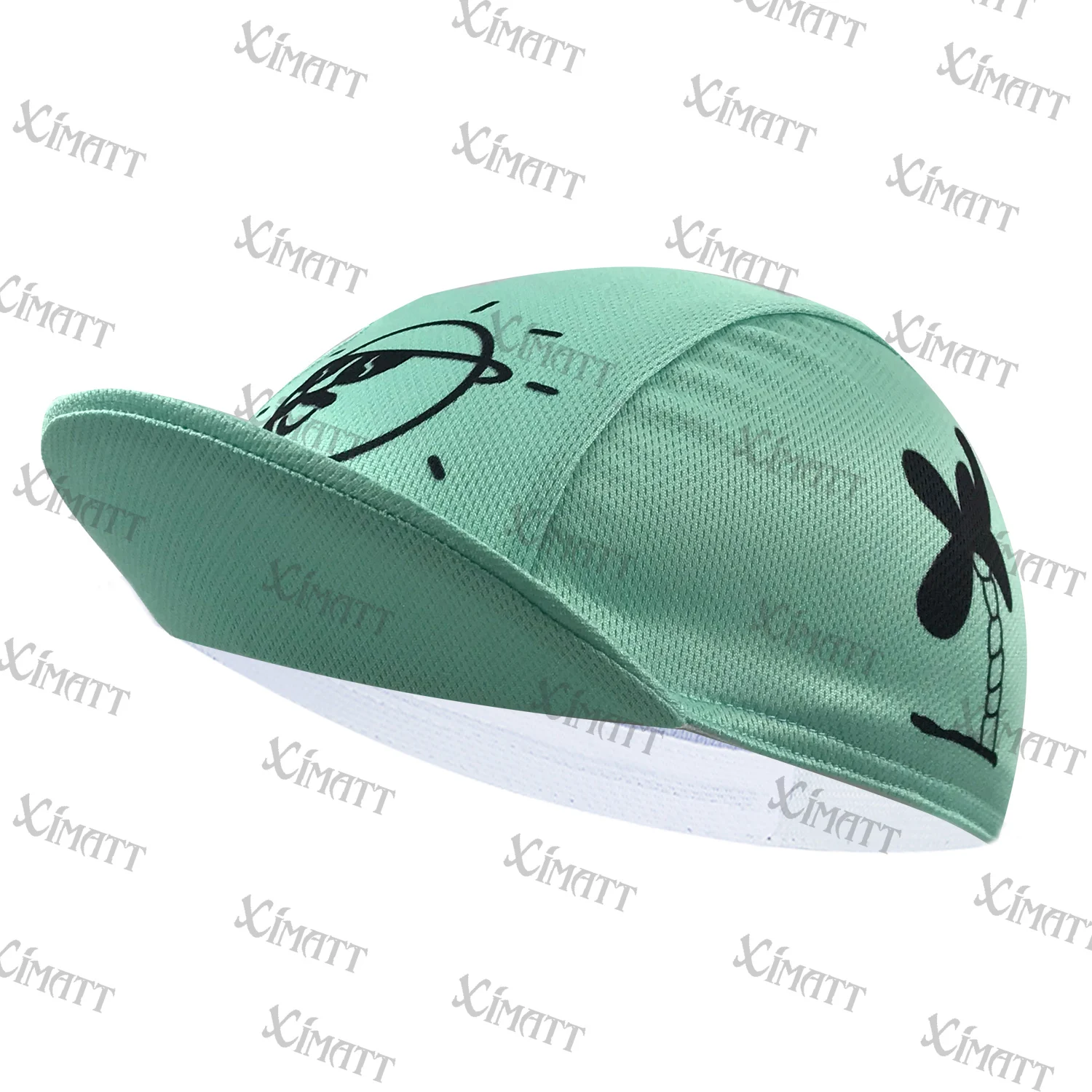 Купи XIMATT New Cool The Sun Cartoon Polyester Cycling Caps Mint Green Universal For All Seasons Team Sports Bicycle Hats за 285 рублей в магазине AliExpress