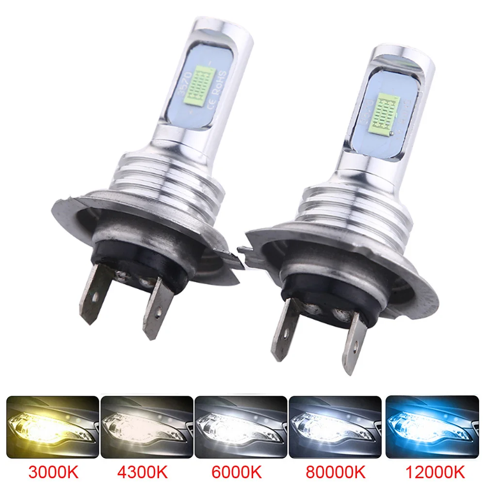 

2Pcs Led Car Fog Light Bulbs H7 H4 H1 H8 H9 H11 9005 9006 Super Bright CSP Headlight DRL Lamp Kit High Low Beam 6000K 12V 24V