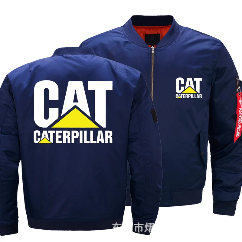 

CAT Caterpillar Logo New Autumn Winter Flight Jacket Coat Mens Womens Warm Casual Zipper Baseball Jacket mens clothing Harajuku