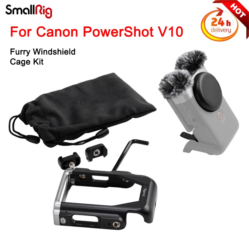 

SmallRig Cage Kit for Canon PowerShot V10 4235 Furry Windshield for Canon PowerShot V10 4177